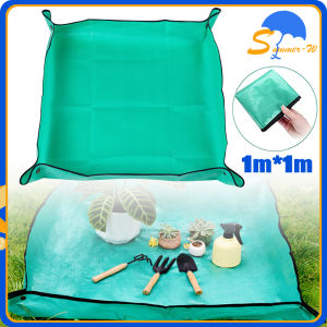 100cmx100cm Potting Mat Alas Berkebun Hijau Gardening Mat 100cm Tatakan Tanaman Hias Gardening Tools
