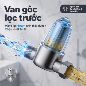 Đầu Lọc Nước Tại Vòi Bằng Đồng Nguyên Khối Chống Cặn Canxi 40 Micron Lưới Inox 316 Lưu Lượng Nước Lớn 1.5T/H Cho Vòi Hoa Sen Máy Giặt Vòi Bồn Rửa Bát Chân Ren 21mm Phổ Thông Khử Mùi Clo Lõi Lọc Maifan Dùng Vĩnh Viễn Không Thay Tháo Rửa Nhanh