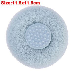 YESPERY Durable Sponge Bath Ball with Sucker Japanese Scrub Bath Massage Brush Shower Rub Wash Body Sponge Scrubber Ball