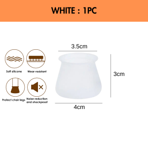 img Silicon Chair Leg Cover Round Protective Anti-Slip Silent Chair Pads Leg Cap Table Foot Protector cover kaki kerusi
