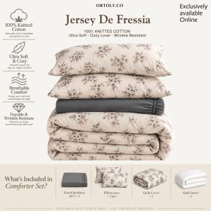 🇲🇾 Ready Stock 24hours🚚 𝗝𝗲𝗿𝘀𝗲𝘆 𝗞𝗻𝗶𝘁𝘁𝗲𝗱 𝗖𝗼𝘁𝘁𝗼𝗻 𝗣𝗥𝗘𝗠𝗜𝗨𝗠 𝗗𝗘 𝗙𝗥𝗘𝗦𝗦𝗜𝗔 40CM 1400TC Quilt Cover Comforter Bedsheet Set