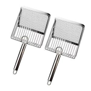 Lớn mèo xả rác muỗng kim loại muỗng cho mèo con hộp rác Hollow poop sifter gàu xúc sâu hộp rác sạch hơn