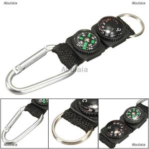 [COD] Abulaia พวงกุญแจคาราบิเนอร์ขนาดเล็ก3 in 1อเนกประสงค์ พวงกุญแจเข็มทิศวัดอุณหภูมิ