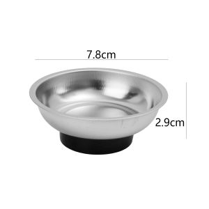 Magnetic Tray Stainless Steel Parts Tray Round Rectangular Magnetic Bowl Screw Storage Plate for Car Suction Pad Tools Holder