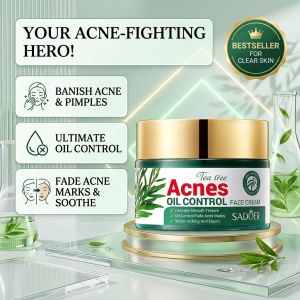 Tea Tree Acne Face Cream Oil Control Moisturizer Anti Acne Pimple Cream Oily Skin Teen Acne Solution Skin Care