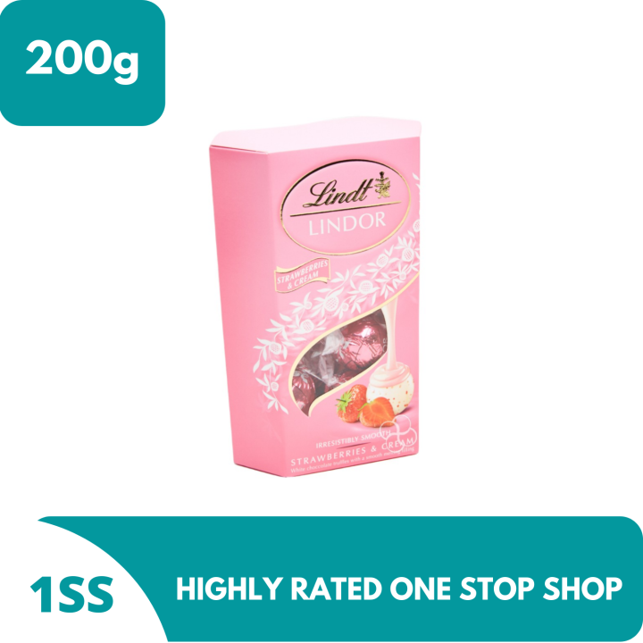 Lindt Lindor Strawberry And Cream Truffles 200g Lazada Ph 4340