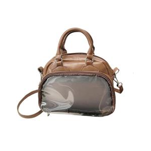 Multipurpose PU Shoulder Crossbody Bag Lightweight Top Handle Bag Practical Handbag For School Travel Daily Use