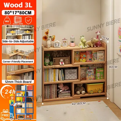 SUNNY Adjustable Bookshelf Organizer Wood Shelf Rack Desktop Shelf Multi-layer Shelf Storage Desktop Books