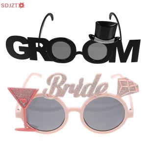 🚚【Local Express Delivery】🚚 Bride & Groom Funny Groom Bride Glasses Bachelor Party Eyeglasses Photo Props Wedding Party Decoration Wedding Supplies