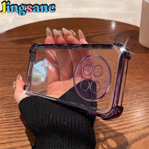 Jingsanc Simple Clear Phone Casing Suitable For Realme 13+ 5G Case Four Corner Protection Anti Fall Shockproof Electroplating Back Cover A59-1