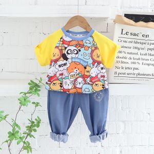 Setelan Kaos Anak Laki Laki 2 - 7 tahun Baju Anak Cowok motif Dino