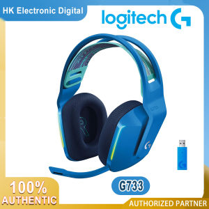 Logitech G733 Lightspeed Wireless Gaming Headset Suspension Headband Lightsync RGB Blue VO!CE Mic PRO-G Audio – Black Gaming Headset Wireless PC PS5 PS4 Switch Compatible