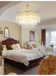 Luxury Crystal Living Room Chandelier Modern Bedroom Dining Room LED Ceiling Light