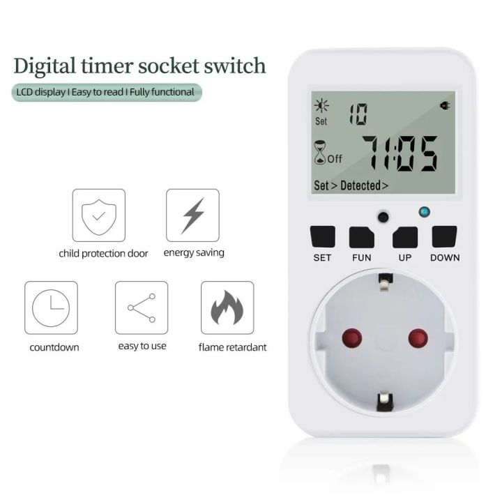 Multifunctional Digital Timer Socket Cycle Programmable Digital Timer ...