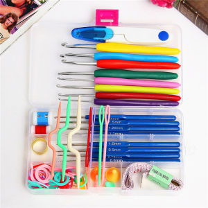 【Free Shipping】 Durable 16-Size Crochet Hook Set with Soft Handles for Easy Crochet and Knitting Work