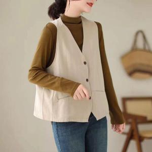 Devira Vest Top Atasan Kemeja Rompi Wanita Dewasa Remaja Basic Kekinian Casual Daily Korean Style Matt Linen Premium OOTD Fashion Terlaris