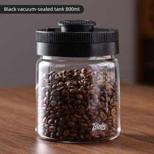 BINCOO Vacuum Coffee Bean Canister Food Storage Air Extraction Sealed Jar Container 400/800/1200ML Heat-resistant & Leak-free