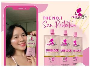 Perfect Skin All Naturals (SPF45++) Sunblock Gel Cream 50g.