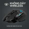 Chuột game không dây Lightspeed Logitech G502 - RGB Lightsync, 11 nút lập trình, điều chỉnh trọng lượng, con lăn Hyperfast, PC. 