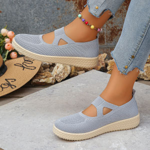 Free Shipping WomenS Summer Breathable Mesh Slip-On Shoes Low-Heeled Comfortable And Suitable For Mothers