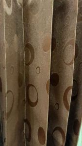 gorden korden jendela minimalis ruangan tamu jendela kamar pintu bahan tebal motip pulkadot