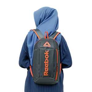 Tas Ransel Olahraga Multifungsi Reebok Warna Hitam dengan Aksen Orange
