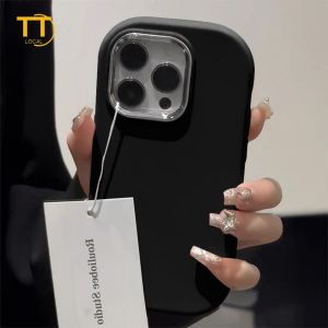 Tri-Town Luxury Casing Xiaomi Redmi Note 13C 12C 12 11 10 9C 10A 9 9A A1 A2 POCO C65 C55 X3 Pro Nfc GT Shockproof Simple Candy Color Lens Frame Soft Case Cover