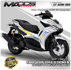 STRIPING TRANSPARAN AEROX NEW - STICKER BAHAN BENING AEROX NVX 155 - STRIPING LIS AEROX KODE ST AERN 06