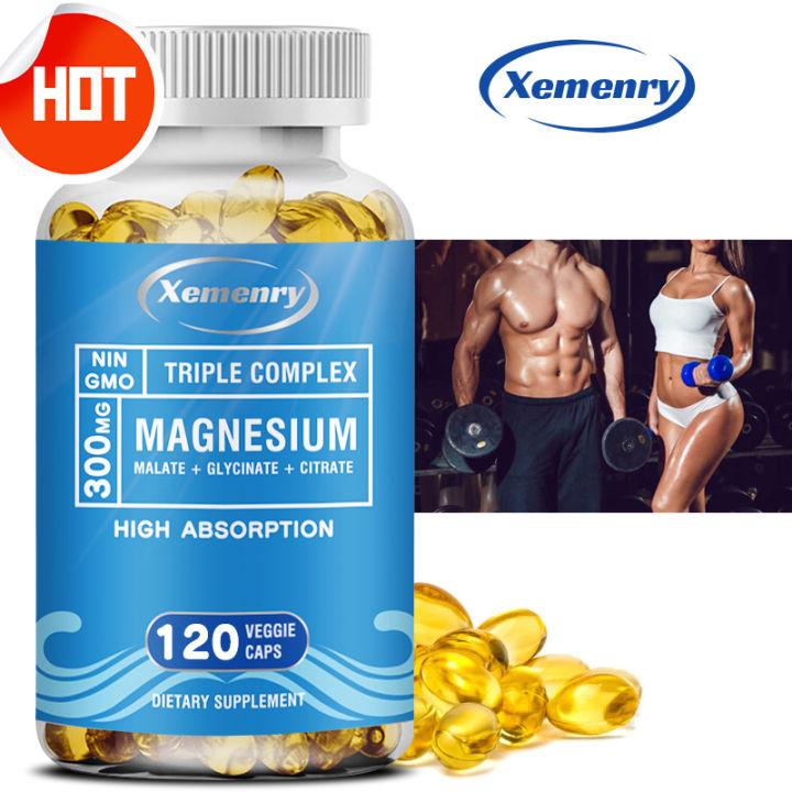 Which Magnesium Is Best For Muscle Relaxation Triple Magnesium Complex Capsules Magnesium Glycinate Malate at Citrate