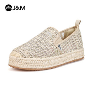 Joy&Mario Womens Loafers Hollowed-out Lightweight Slip-on Soft-soled Shoes Slip-on Fisherman Shoes