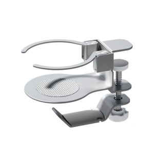 2 trong 1 360 ° xoay khay đựng chén ngăn để cốc với Tai nghe móc độ bền Kẹp nhôm gắn kết phù hợp cho bàn dày 5-50mm