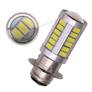 💞【Special price】💖Muya 1PC PX15D BA20D LED Fog Light Lamp Auto Motorcycle Headlights 33 SMD Motor Light Headlamp