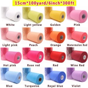20 Colors DIY 25Yards Tulle Roll Spool Tutu Dress Fabric For Gift Wrap Wedding Decor Craft
