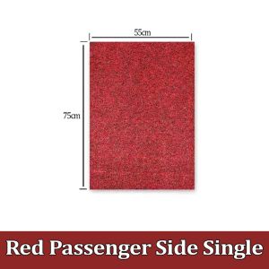 Floor Mat Single Cover Carpet  Front Left Driver Seat Customizable Cuttable Foot Pads Anti Slip
