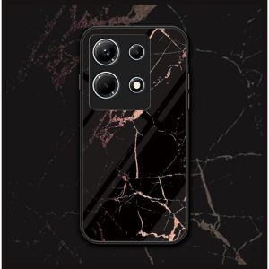 Casing For Infinix Note 30 Note30 4G 5G 2023 Marble Tempered Glass Phone Case Hard Shockproof Protective Fashion Back Cover