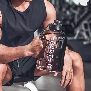 Bình Nước Thể Thao 1.7L / 2.7L / 4L / 5L Dung Tích Lớn Bình Nước Tập Thể Dục Influencer Tấn Thùng Chống Sốc Uống Trực Tiếp Chịu Nhiệt Độ Cao-2℃~100℃Bình nước ngoài trời Tritan