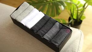 Nam Cotton Năm Ngón Tay Công Sở Tất Mỏng Giữa Ống Thoáng Khí Chia Ngón Chân