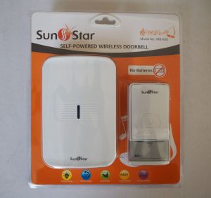 Sunstar Self-Powered Wireless Doorbell Door bell WB-808 (White or Black)