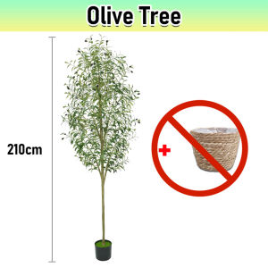 Ready Stock🚚Premium Olive Tree Artificial simulation of potted green plants Furniture decoration (120/150/180CM)橄榄树盆栽家具摆设 ﻿
