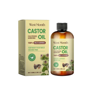 West & Month Hair Care Castor Oil Hair Care Nourishing Hair Eyelashes Eyebrows All-in-One Treatment Oil &