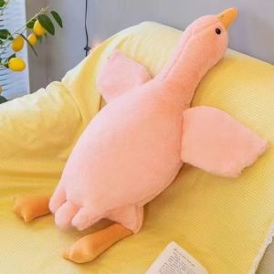 PERPE 50/90cm Goose Dolls Duck Plush Dogs Toy Energy Release Soft Pet Companion Toy Cute Colorful Cats Toy
