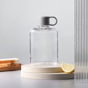 KECTTIO Flat Water Bottle Tritan Material 360ml/500ml Sport Bottle Travel Flask Mug Durable Drinks Kettle Milk