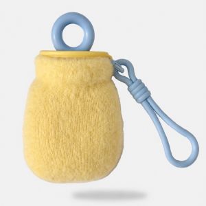 GONLUEZ PVC Water Bottle With Removable Plush Cover 140ml Hand Warmer Aesthetic Refillable Water Bag Winter