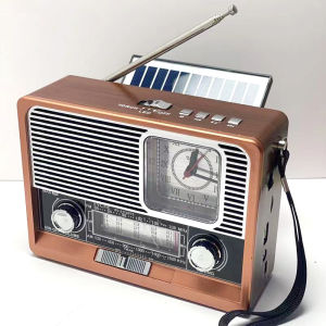 Đài FM/AM/SW đa năng kết nối bluetooth thẻ nhớ USB sạc năng lượng mặt trời có cáp sạc kèm theo