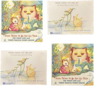 Combo Sách Hay - 2 cuốn Truyện Cổ Tích Song Ngữ Anh Việt-Sách tranh nghệ thuật-Dạy con có những đức tính tốt-Art Book - Pig Moon Bookstore