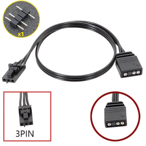 for Corsair RGB 4Pin To Standard ARGB 3Pin 5V Adapter Connector RGB Cable 25cm