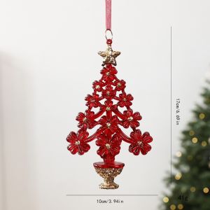 DOOUR Trong suốt  dây chuyền pha lê Giáng sinh Acrylic Bông tuyết Đồ trang trí cây thông Noel Thời trang Tự làm Đồ trang trí treo Giáng sinh