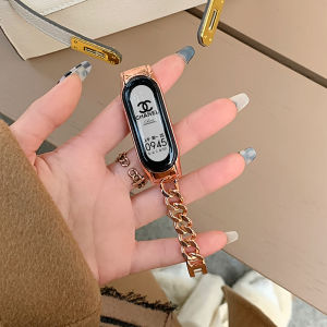 สาย mi band 7 สายนาฬิกาข้อมือสแตนเลสโลหะสําหรับ Xiaomi Mi Band 7 สายสมาร์ทวอช สําหรับ Xiaomi Miband 7 smart watch band7 strap