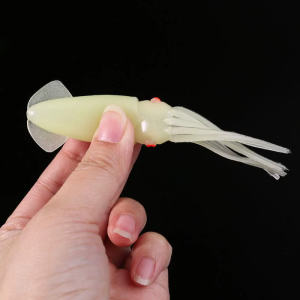 Mực giả Mồi Câu Cá mềm bạch tuộc lures luminously trolling Mồi Câu Cá móc câu cá nước mặn lâu dài