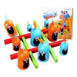 Tic Tac Toe Cartoon Thinking Training Gobblet Gobblers board Game Big Eat Small Strategy Game Educational Toy for Kids